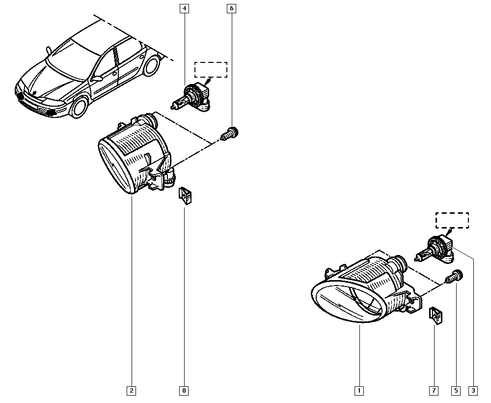 RENAULT 8200002470 - Ködlámpa parts5.com