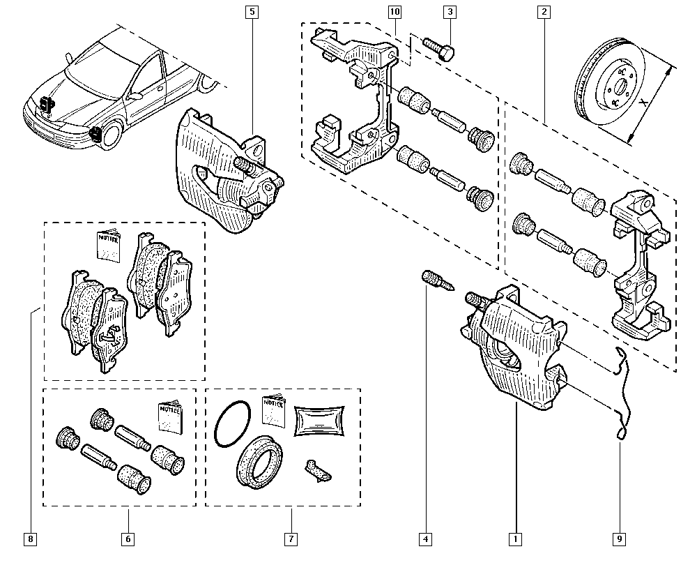 RENAULT 7701049104 - Brake Caliper parts5.com