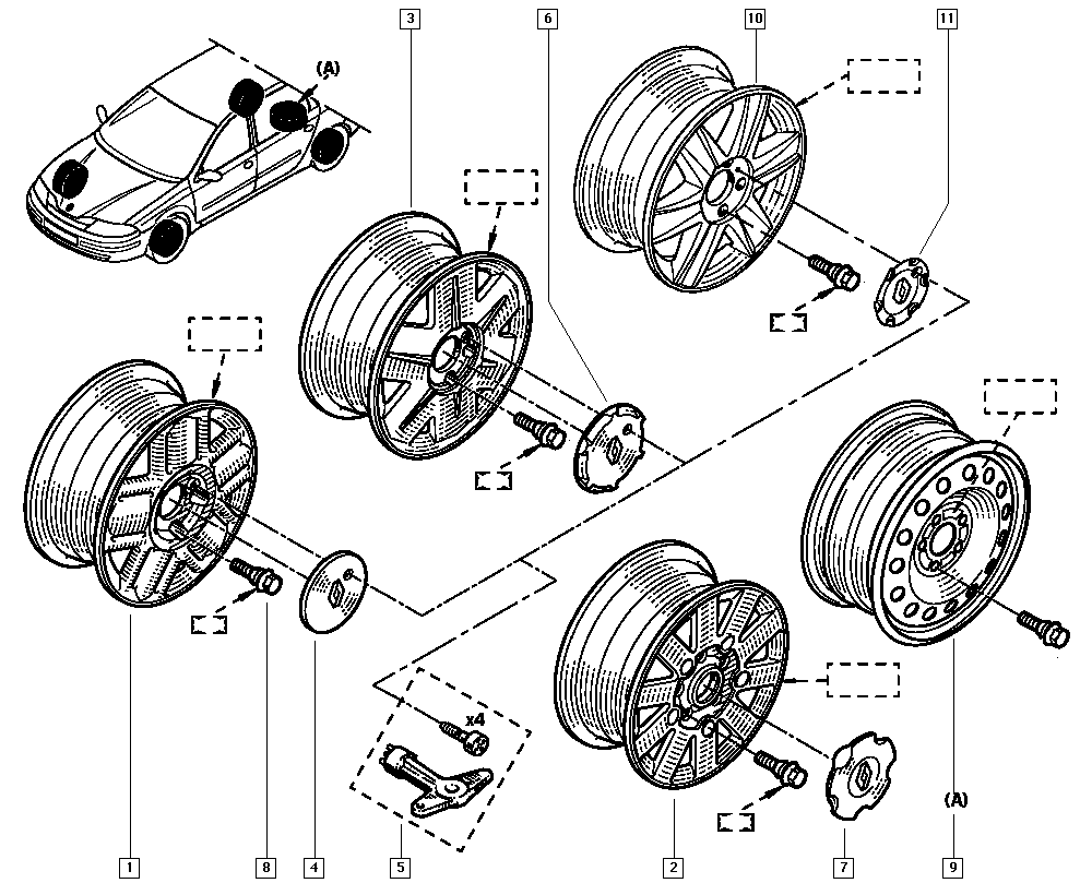 DACIA 82 00 025 716 - Szpilka koła parts5.com