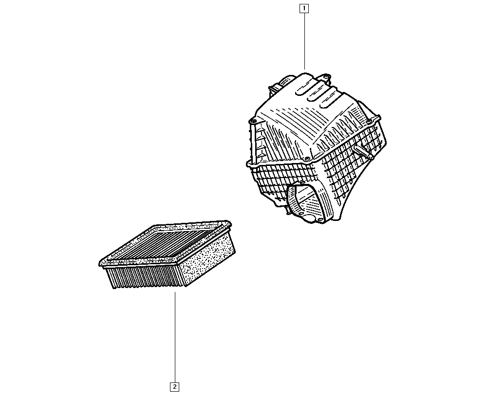 RENAULT 77 00 111 834 - Légszűrő parts5.com