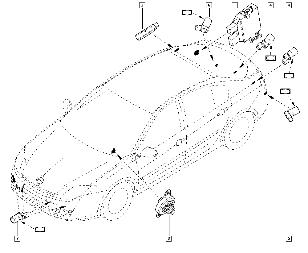 RENAULT 28 44 221 46R - Sensor, auxiliar de aparcamiento parts5.com