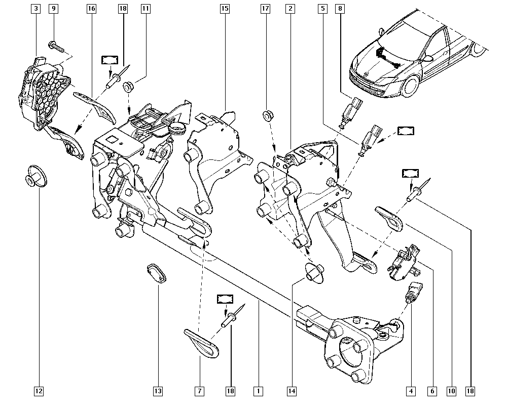 RENAULT 25 32 500 07R - Piduritule lüliti parts5.com