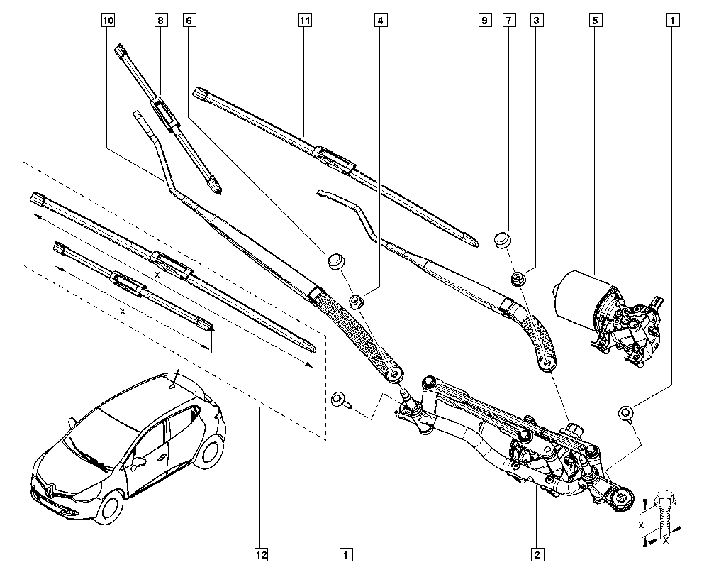 RENAULT 28 89 004 32R - Pyyhkijänsulka parts5.com