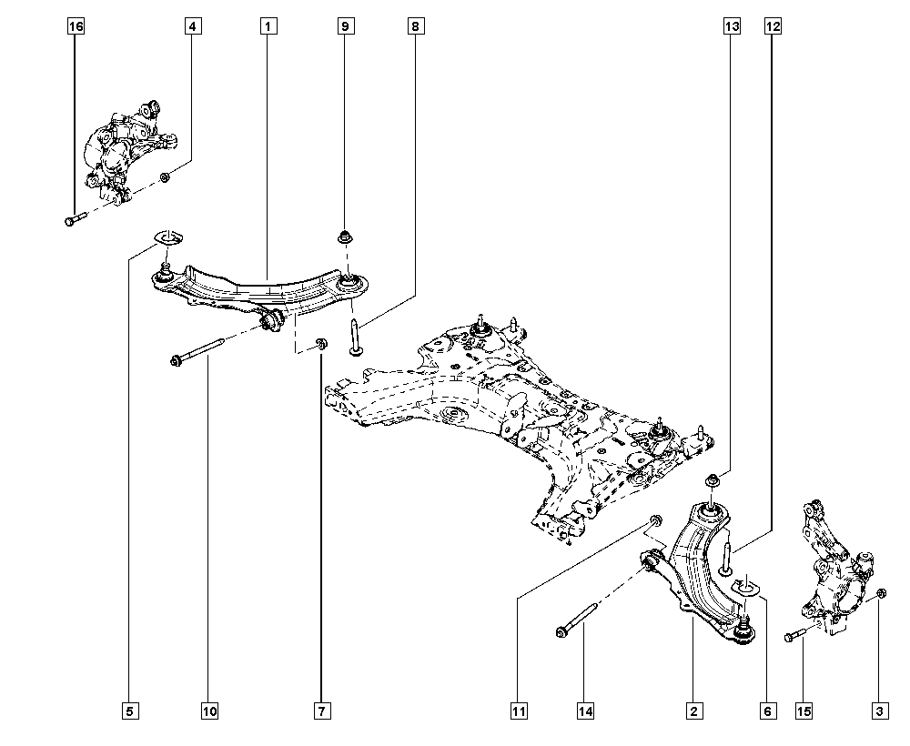 RENAULT 545041876R - Čaura ležaja, rame parts5.com