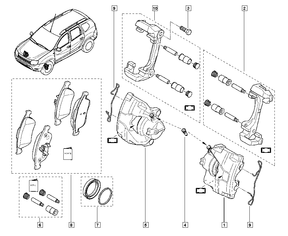 DACIA 41 06 071 15R - Set placute frana,frana disc parts5.com