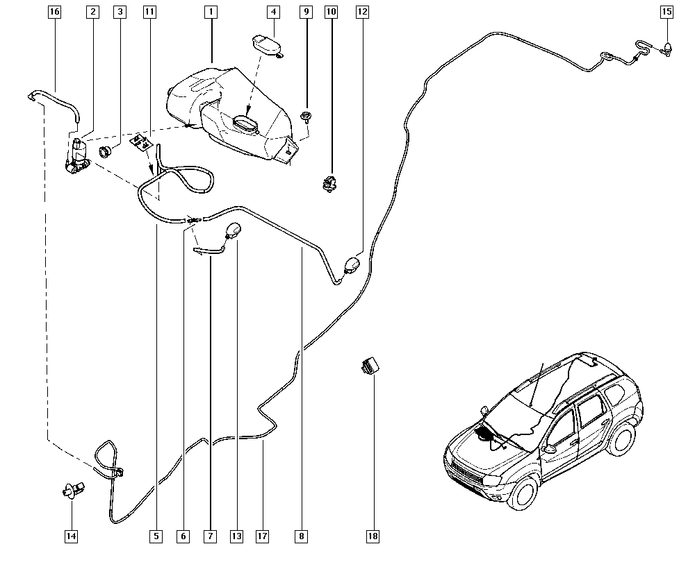 RENAULT 60 01 549 444 - Pompa spryskiwacza, spryskiwacz szyby czołowej parts5.com