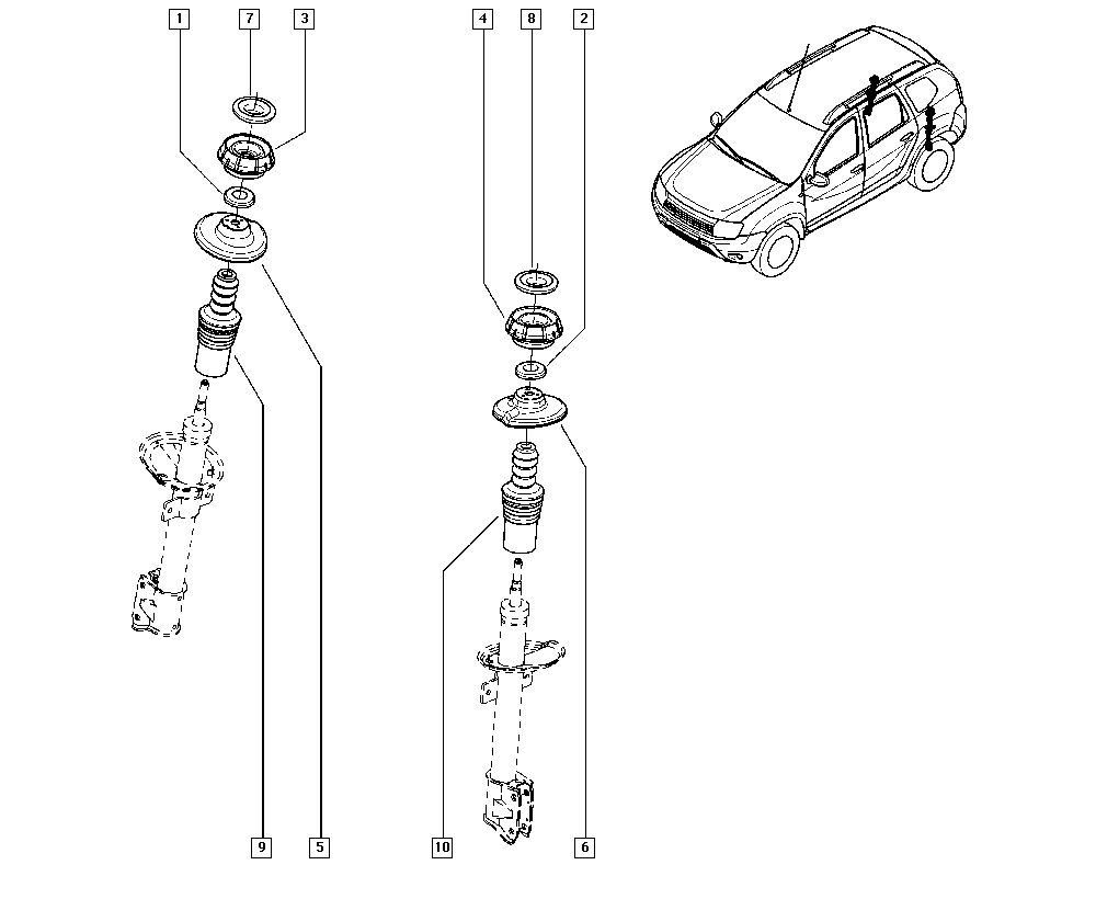 RENAULT 60 01 547 499 - Опора стойки амортизатора, подушка parts5.com