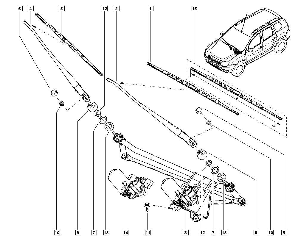 RENAULT 288909307R - Silecek süpürgesi parts5.com