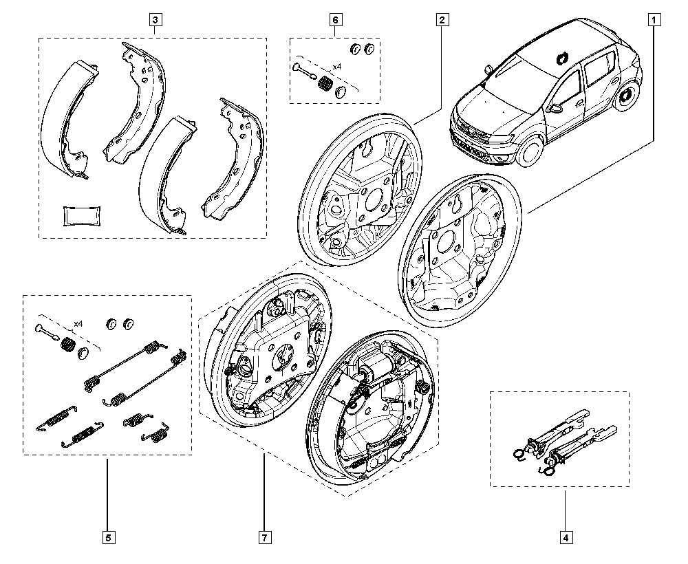 RENAULT 440609415R - Комплект тормозных колодок, барабанные parts5.com