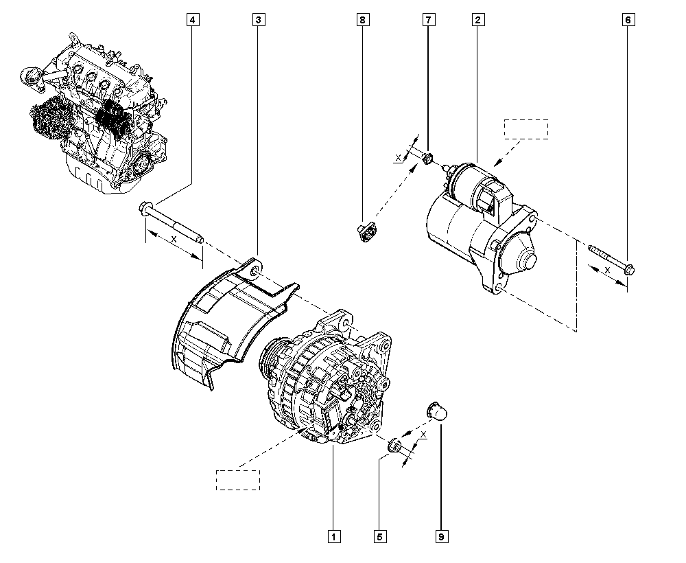 NISSAN 231003071R - Remenica, alternator parts5.com