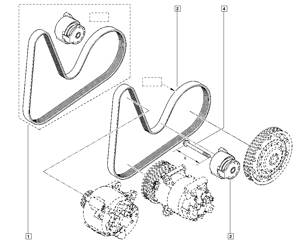 NISSAN 11720-3694R - V-Ribbed Belt Set parts5.com