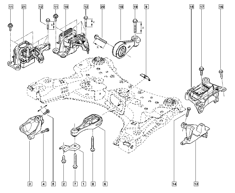 RENAULT 112100020R - Окачване, двигател parts5.com