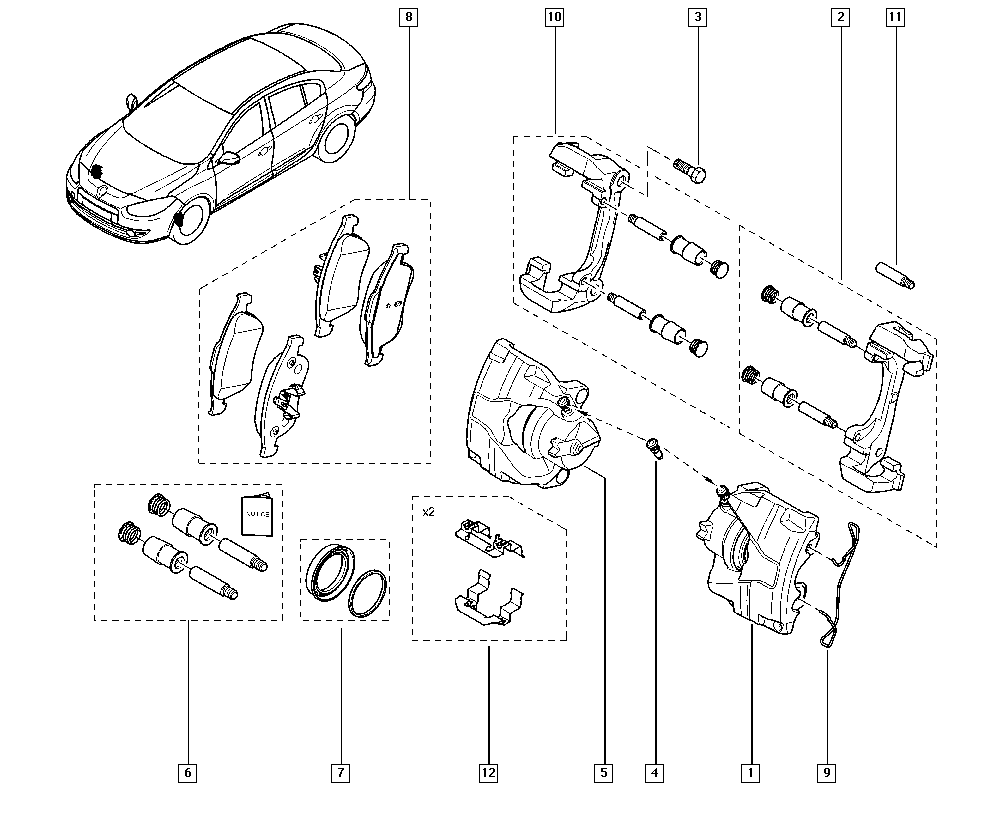 RENAULT 41 08 327 74R - Accessory Kit for disc brake Pads parts5.com