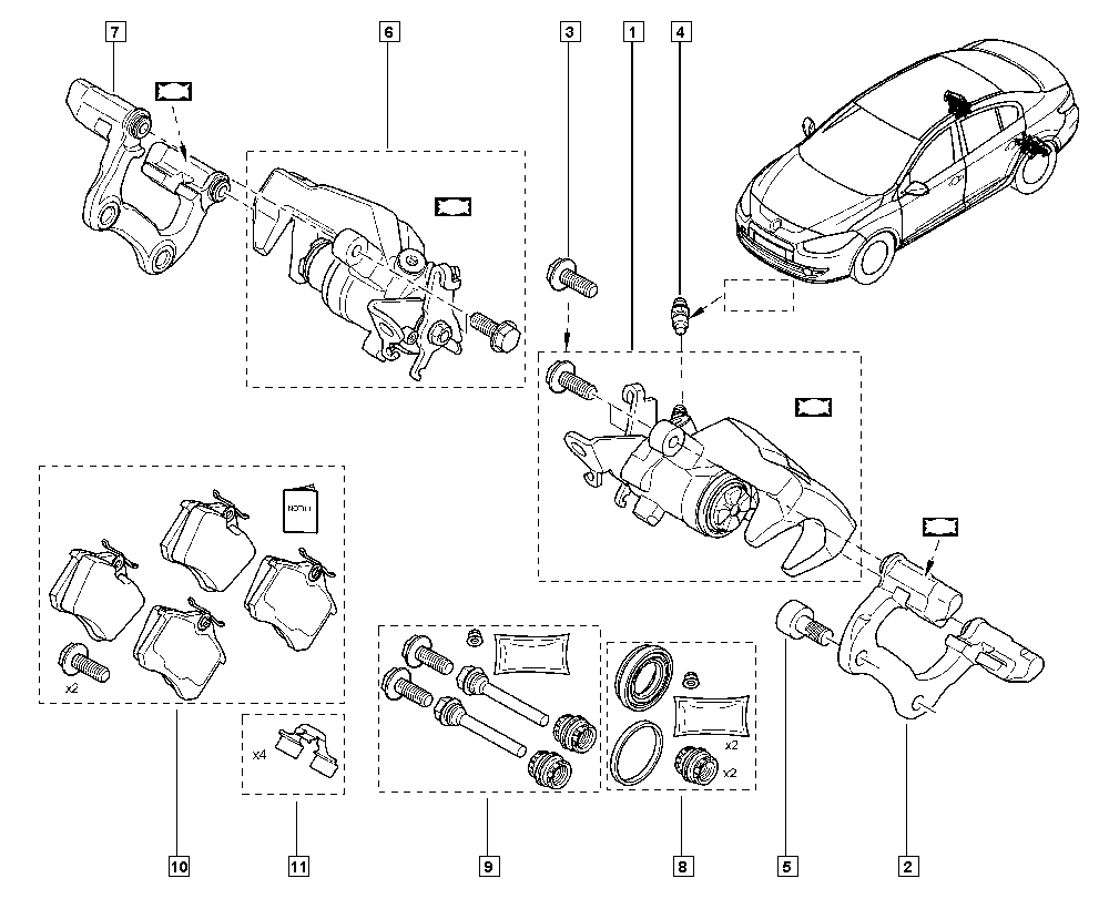 RENAULT 440605713R - Komplet kočnih obloga, disk kočnica parts5.com