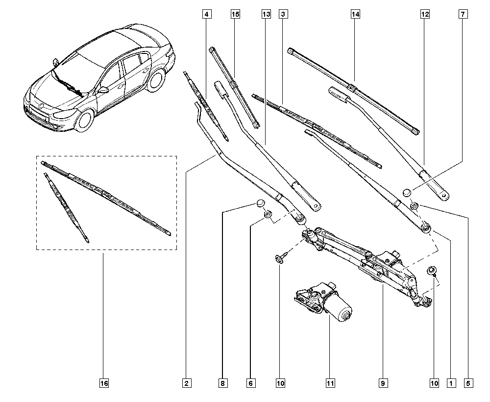 RENAULT 288901987R - Wiper Blade parts5.com