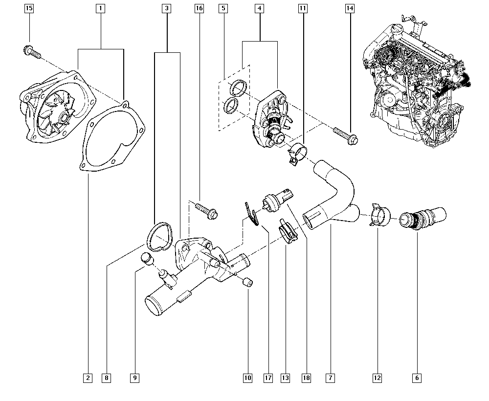 RENAULT 8660003252 - Pompa wodna parts5.com