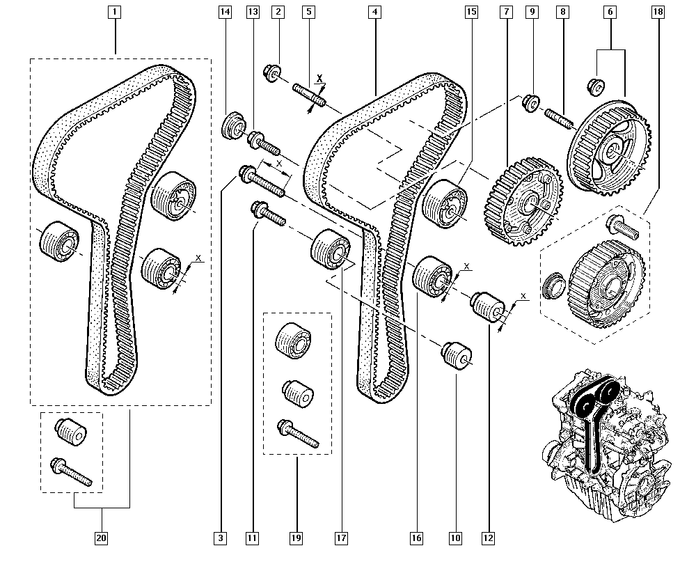 RENAULT 77 01 063 999 - Hammashihnat parts5.com