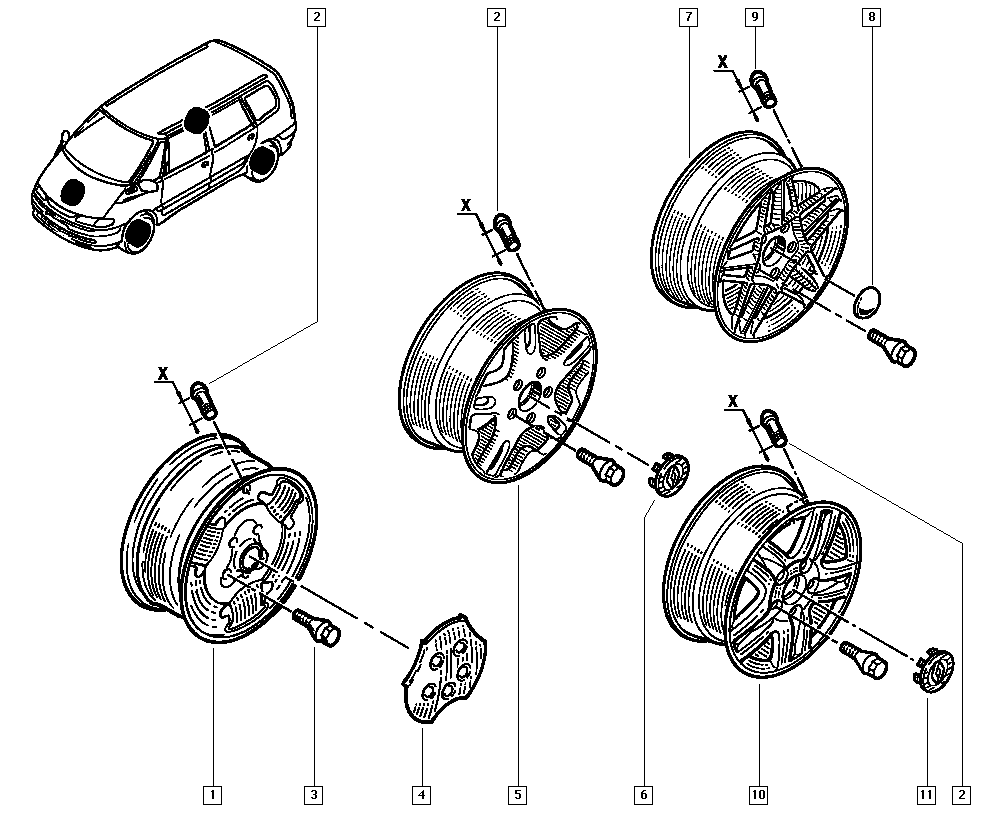 RENAULT 82 00 426 593 - Tornillo de rueda parts5.com