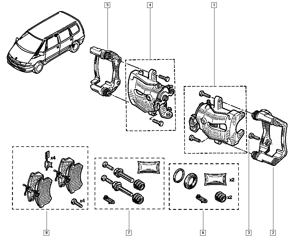 RENAULT 6025371650 - Brake Pad Set, disc brake parts5.com