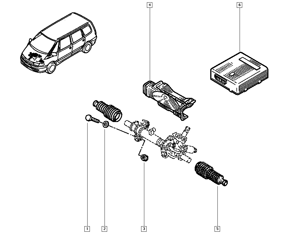 RENAULT 6025370231 - Ansamblu burduf, directie parts5.com