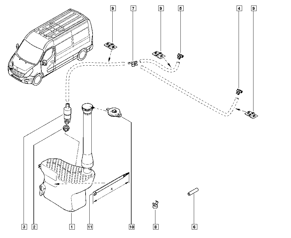 RENAULT 8200246091 - Pompa de apa,spalare parbriz parts5.com