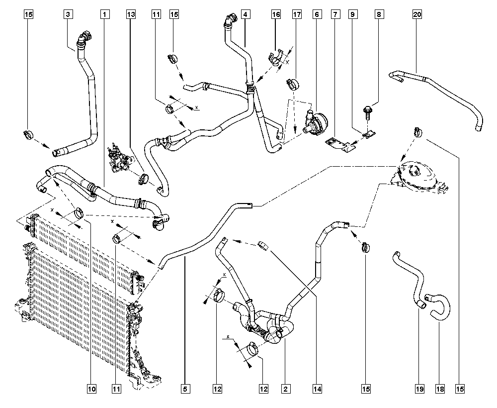 RENAULT 8200285950 - Additional Water Pump parts5.com