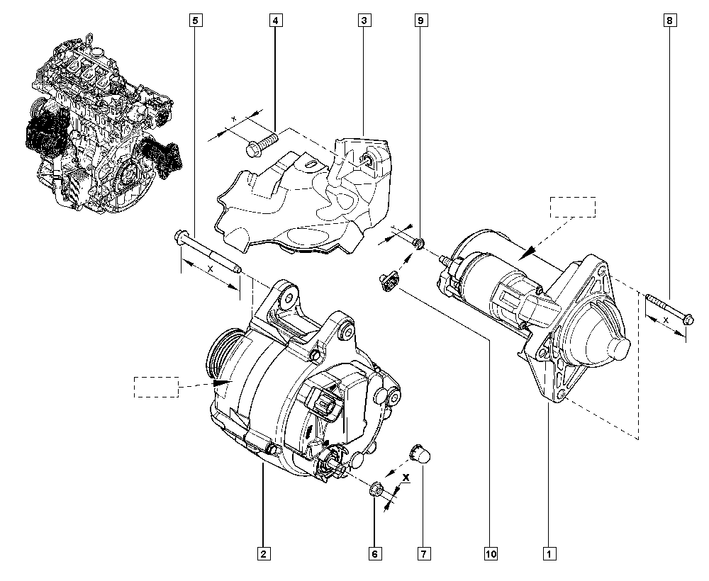 RENAULT 8200854119 - Generator / Alternator parts5.com