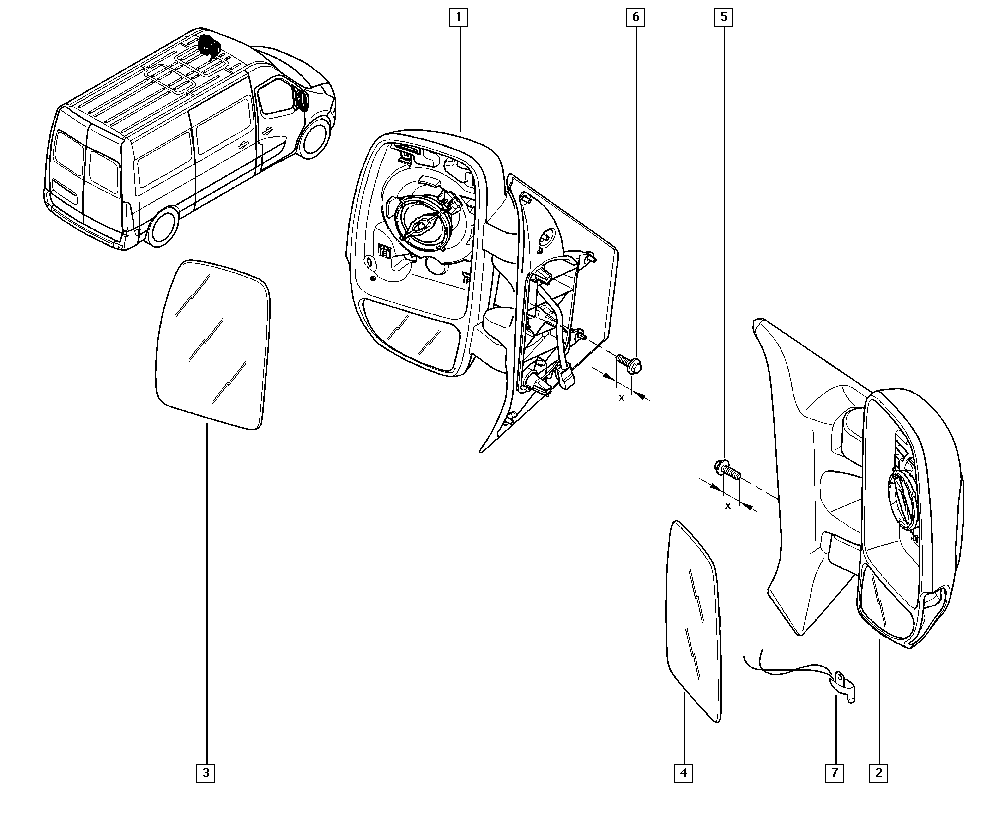 RENAULT 963016903R - Vnější zpětné zrcátko parts5.com