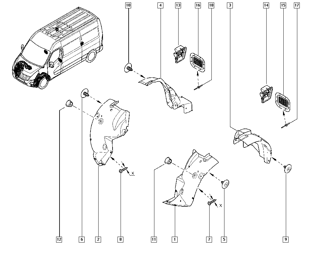 RENAULT 638410003R - Poszycie, wnęka na koła parts5.com