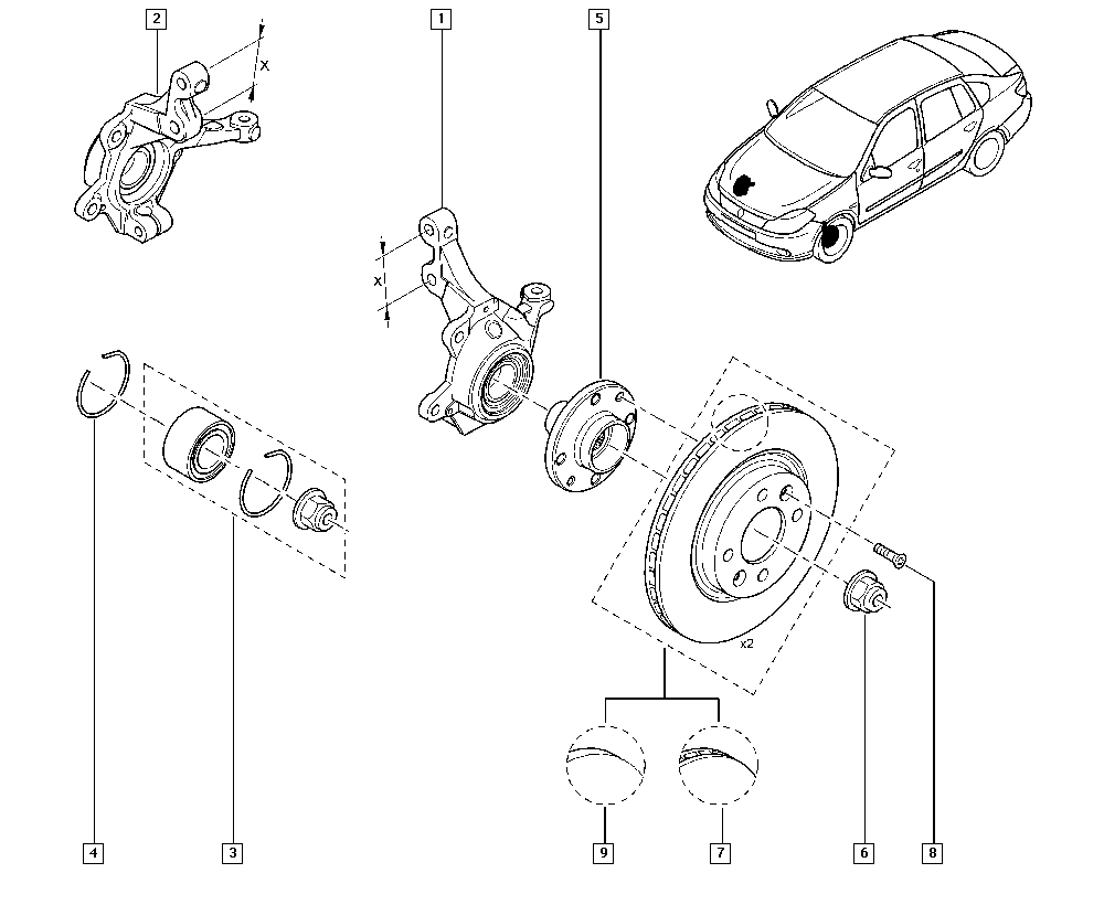 NISSAN 7701205778 - Radlagersatz parts5.com