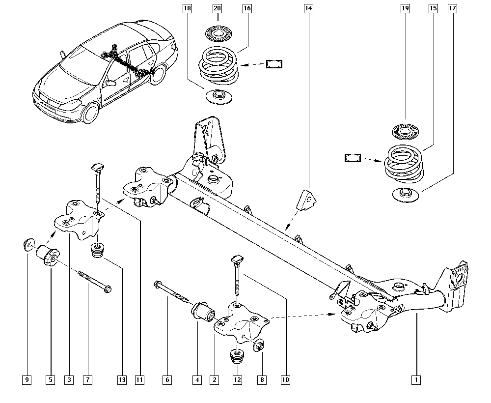 DACIA 82 00 042 594 - Тампон, носач parts5.com