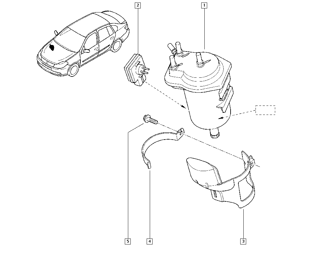 RENAULT 82 00 458 337 - Топливный фильтр parts5.com