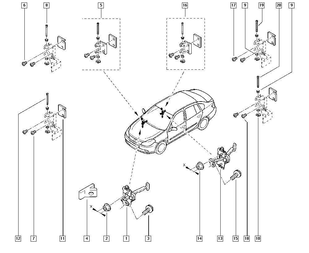 RENAULT 7700842859 - Фиксатор на врата parts5.com