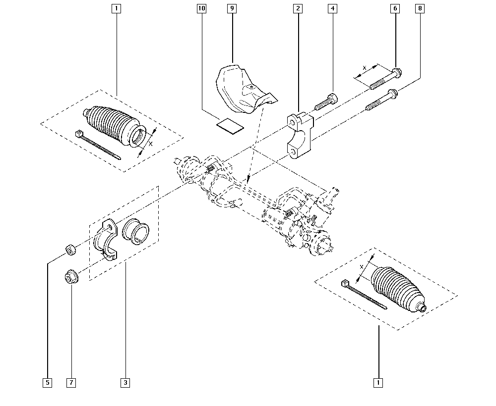 RENAULT 7701473652 - Körük seti, direksiyon parts5.com