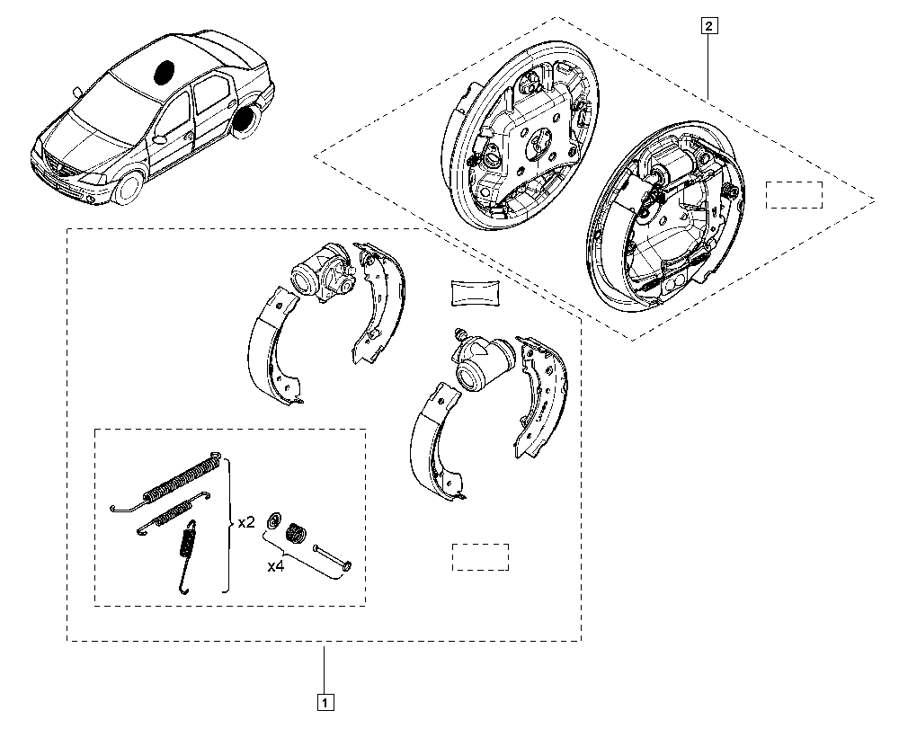 RENAULT 440A07208R - Jeu de mâchoires de frein parts5.com