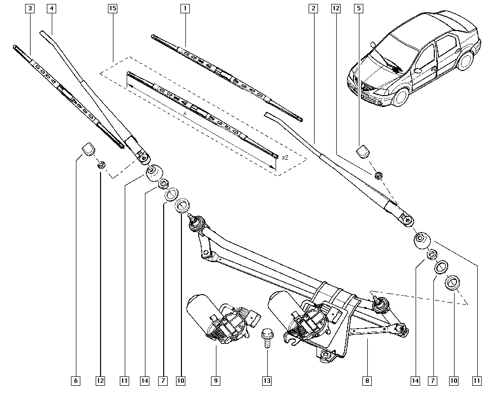 LADA 288907150R - Silecek süpürgesi parts5.com