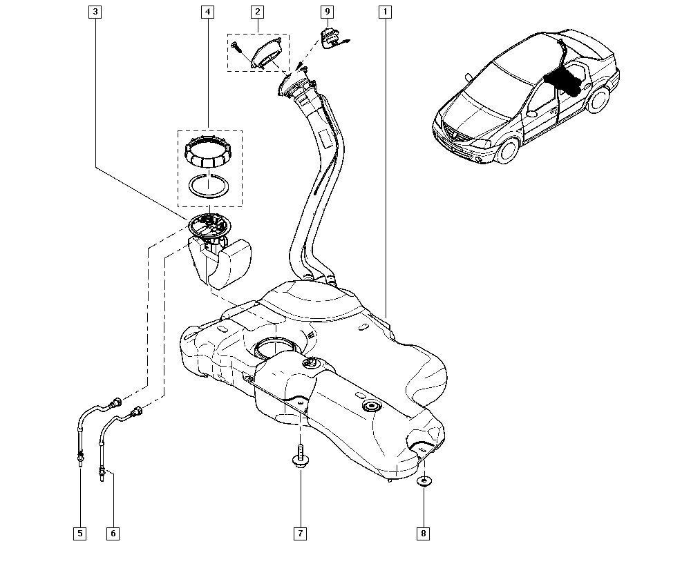 DACIA 172023705R - Sensor, nivel de combustible parts5.com