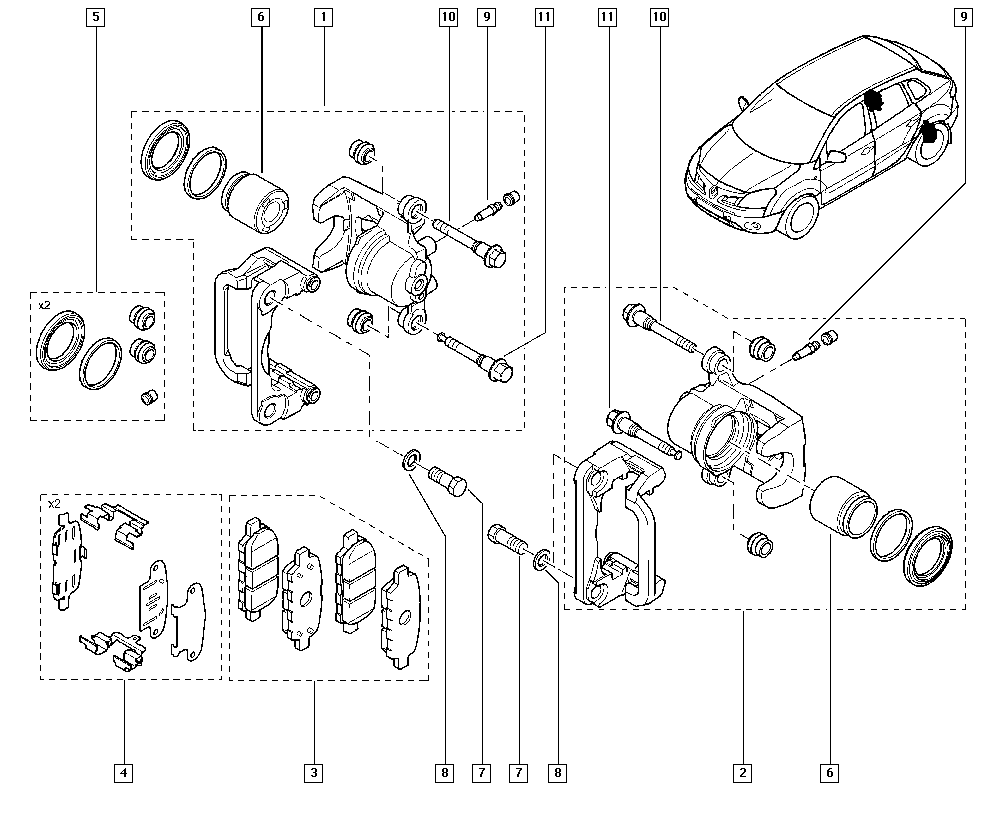 RENAULT 41 06 014 08R - Bremsbelagsatz, Scheibenbremse parts5.com