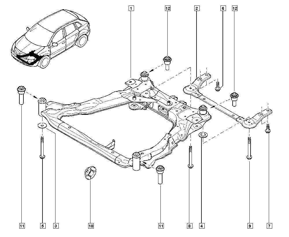 RENAULT 54400-JY20A - Suport, ax parts5.com