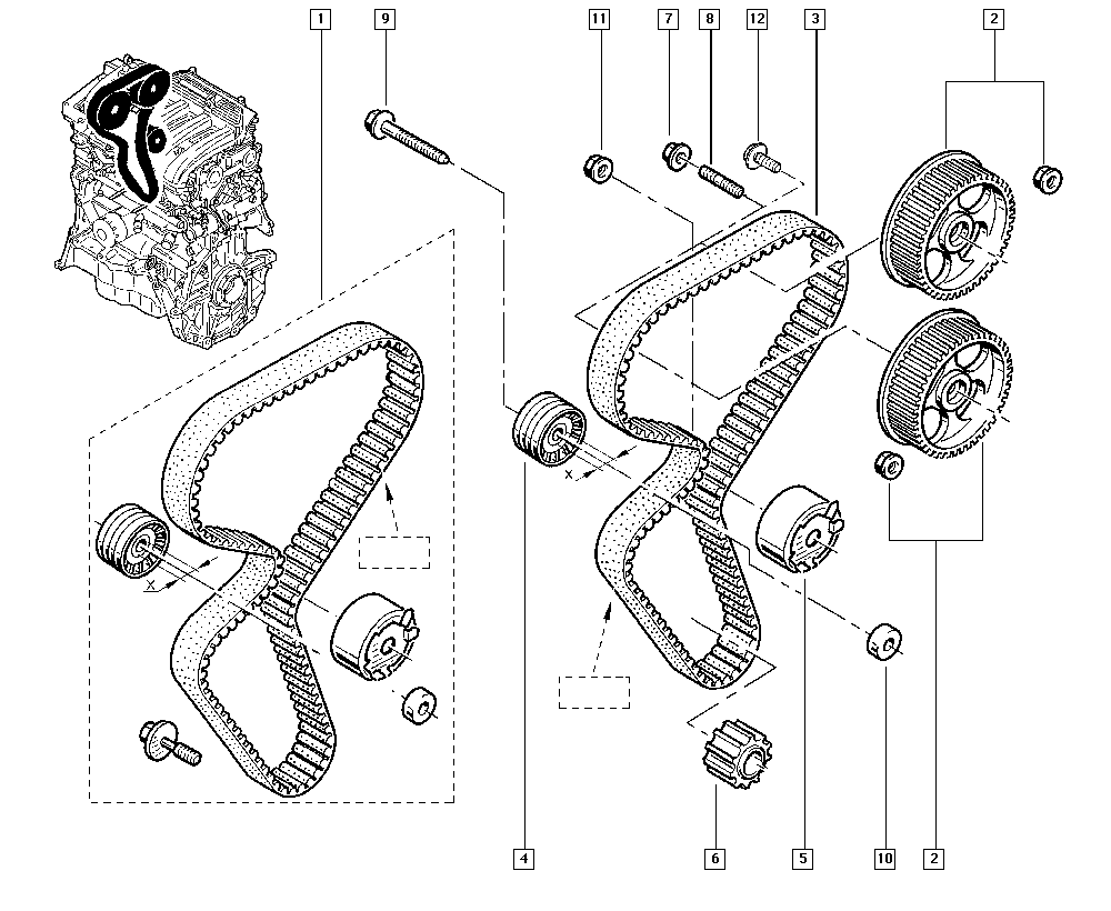 RENAULT 77 01 477 014 - Sada ozubeného remeňa parts5.com