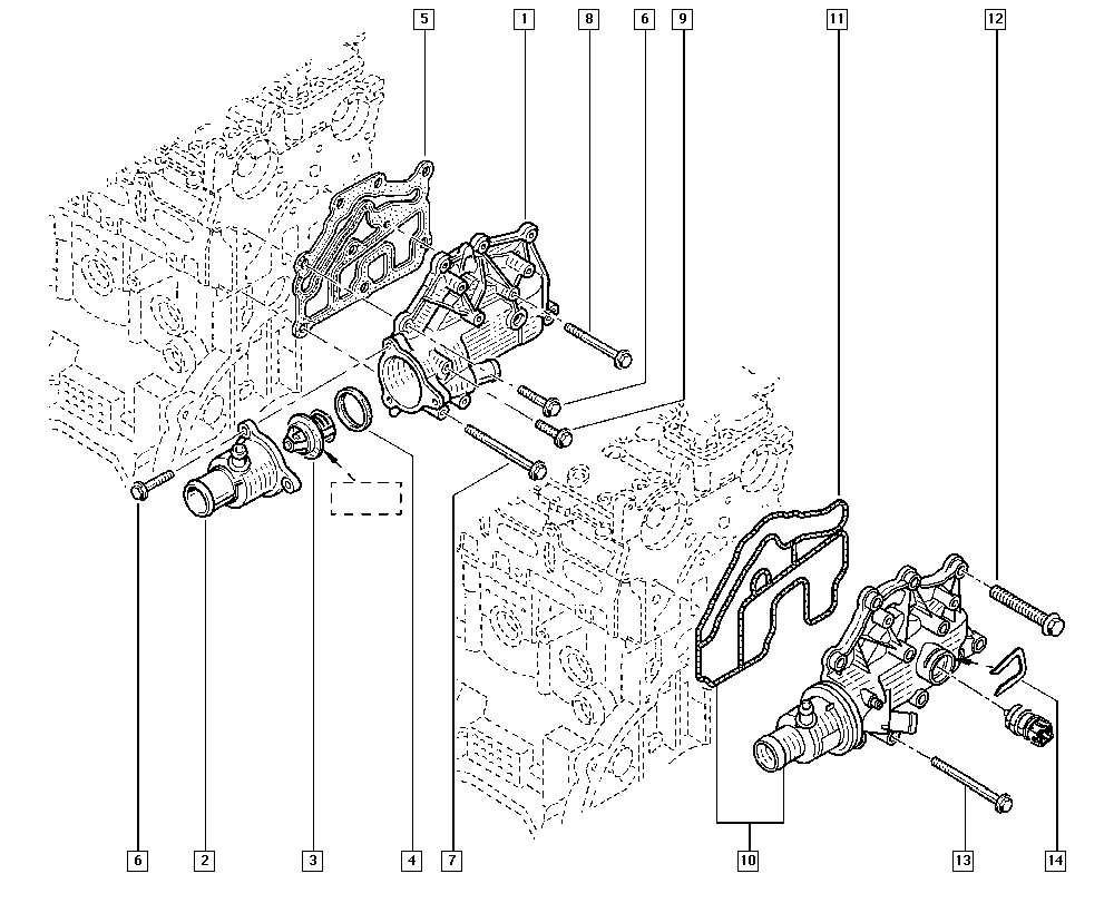 RENAULT 82 00 030 307 - Termostat, środek chłodzący parts5.com