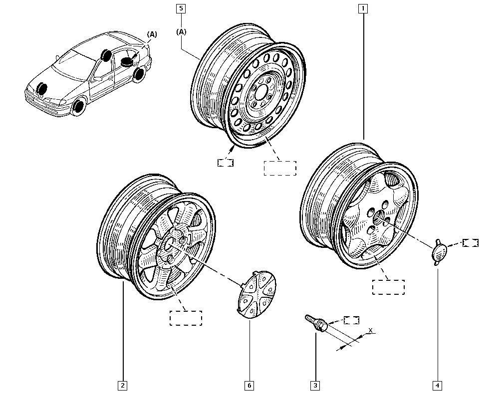 DACIA 7700 437 516 - Surub roata parts5.com