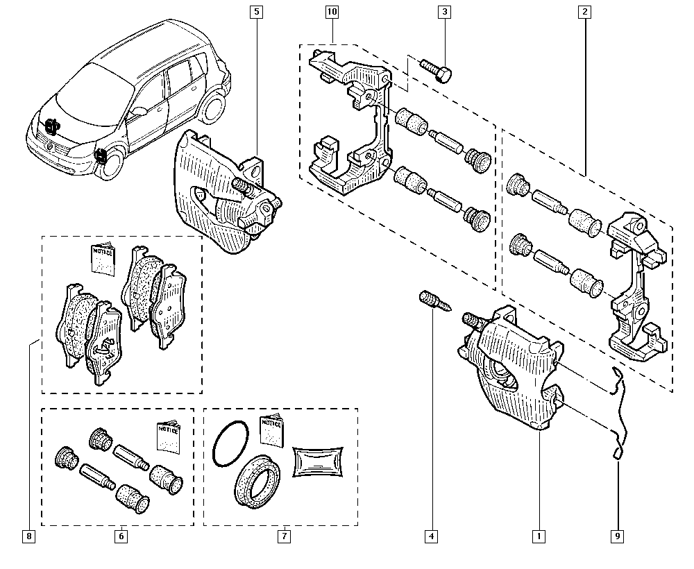 RENAULT 7701209670 - Fékbetétkészlet, tárcsafék parts5.com