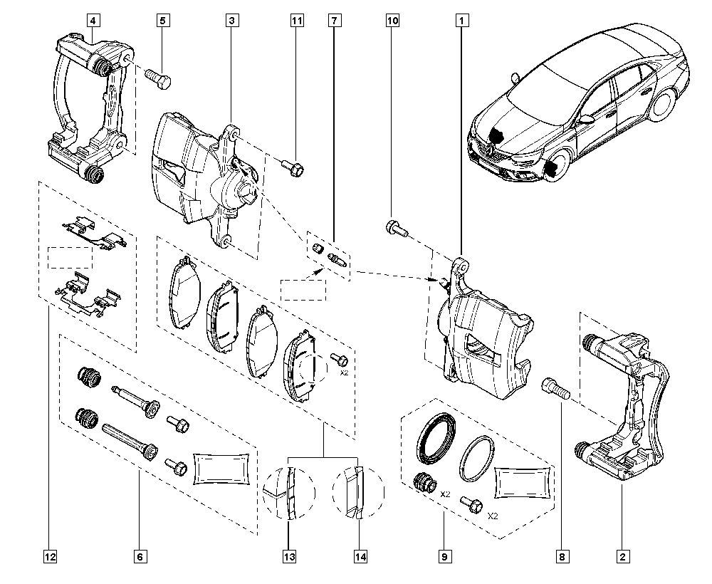 RENAULT 41 00 123 54R - Pinza de freno parts5.com