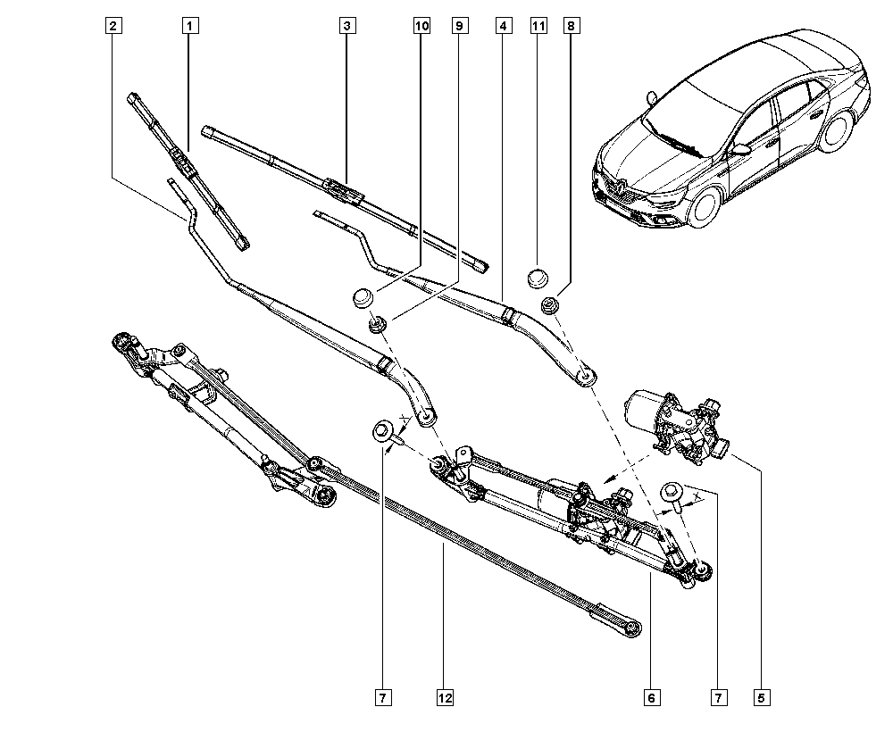 RENAULT 288907739R - Limpiaparabrisas parts5.com