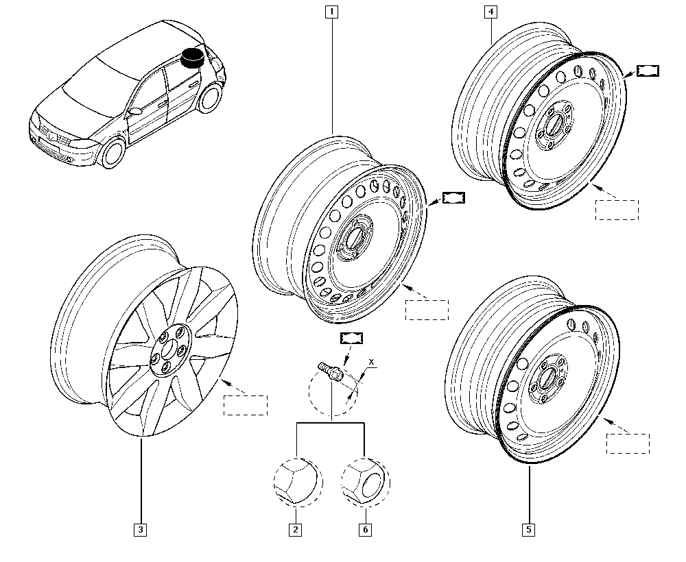 RENAULT 82 00 610 460 - Szpilka koła parts5.com