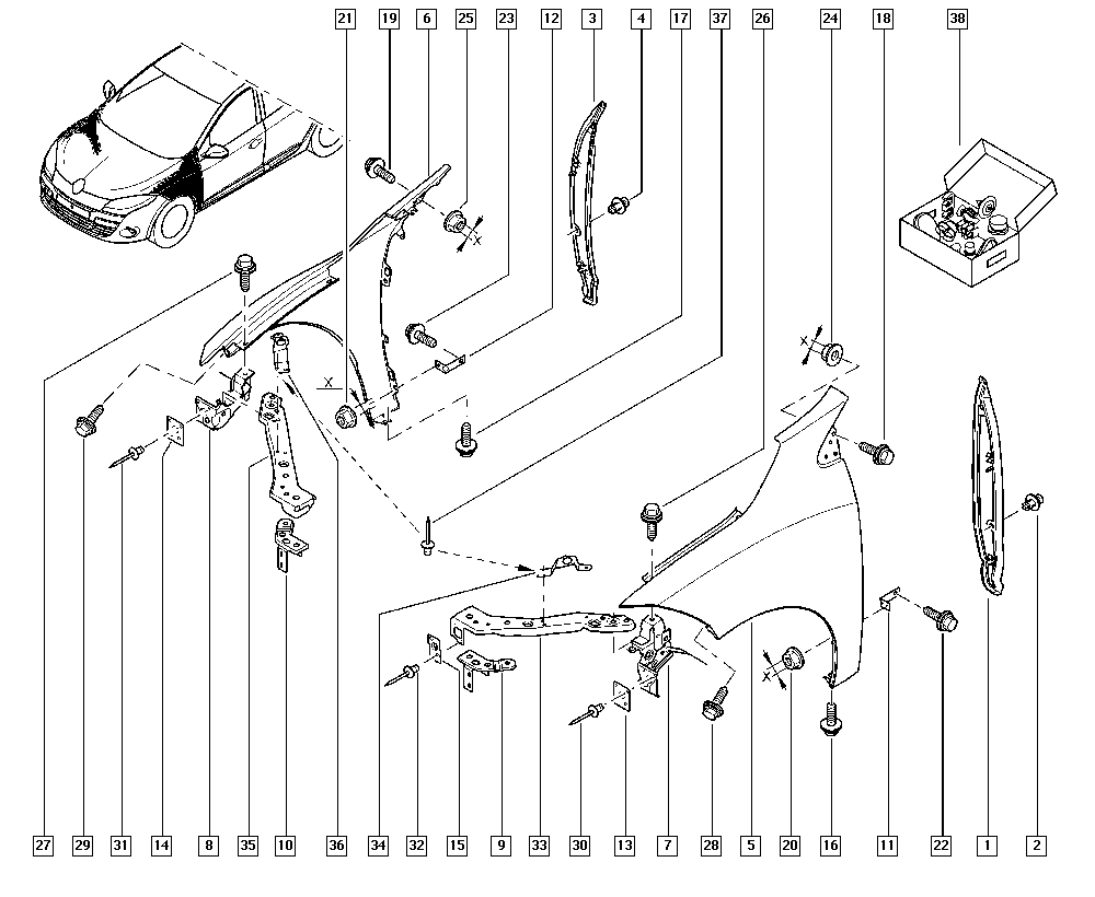 RENAULT 631017297R - Çamurluk parts5.com