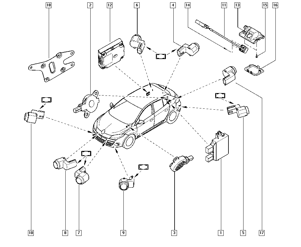 RENAULT 284425707R - Park yardım sistemi sensörü parts5.com