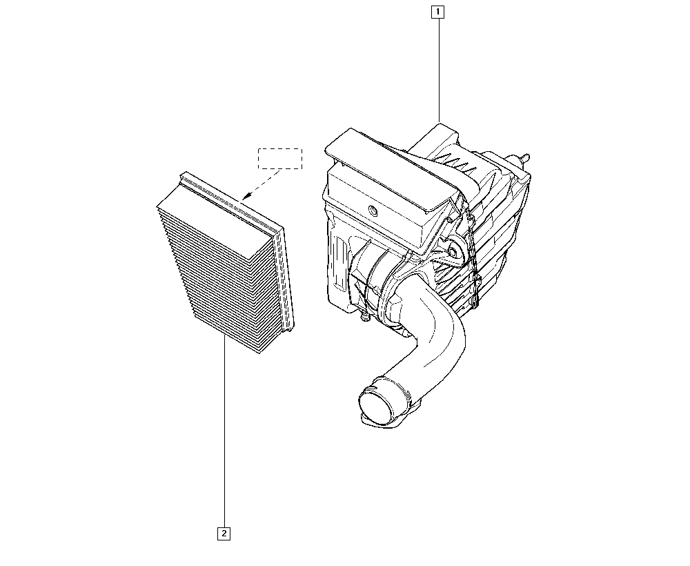 RENAULT 16 54 677 51R - Filtru aer parts5.com