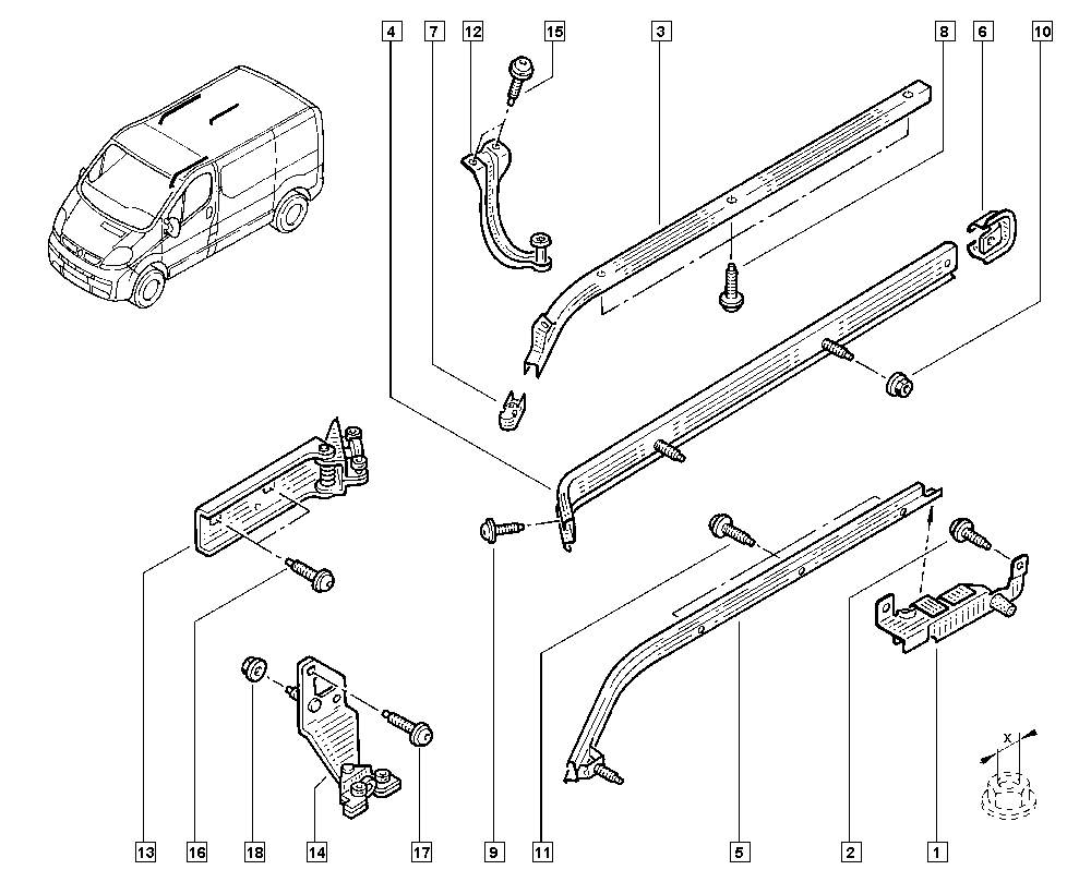 NISSAN 77003-12012 - Valivé vedení, posuvné dveře parts5.com